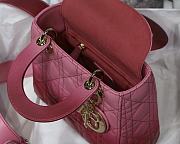 Kitlife Dior Lady Small My ABCDior Bag Cannage Lambskin Gradient Pink - M6016 - 20x16.5x8 cm - 4