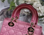Kitlife Dior Lady Small My ABCDior Bag Cannage Lambskin Gradient Pink - M6016 - 20x16.5x8 cm - 2