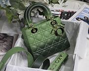 	 Kitlife Dior Lady Small My ABCDior Bag Cannage Lambskin Gradient Green - M6016 - 20x16.5x8 cm - 2
