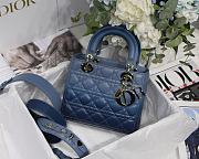 Kitlife Dior Lady Small My ABCDior Bag Cannage Lambskin Gradient Blue - M6016 - 20x16.5x8 cm - 1