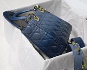 Kitlife Dior Lady Small My ABCDior Bag Cannage Lambskin Gradient Blue - M6016 - 20x16.5x8 cm - 6