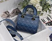 Kitlife Dior Lady Small My ABCDior Bag Cannage Lambskin Gradient Blue - M6016 - 20x16.5x8 cm - 5