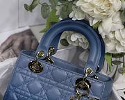 Kitlife Dior Lady Small My ABCDior Bag Cannage Lambskin Gradient Blue - M6016 - 20x16.5x8 cm - 3