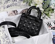 Kitlife Dior Lady Small My ABCDior Bag UltraMatte Cannage Lambskin Black - M8001 - 20x16.5x8 cm  - 1