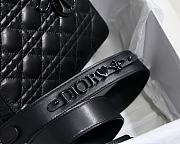 Kitlife Dior Lady Small My ABCDior Bag UltraMatte Cannage Lambskin Black - M8001 - 20x16.5x8 cm  - 4