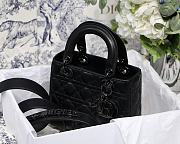 Kitlife Dior Lady Small My ABCDior Bag UltraMatte Cannage Lambskin Black - M8001 - 20x16.5x8 cm  - 3