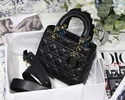 Kitlife Dior Lady Small My ABCDior Bag Cannage Lambskin Black - M8013 - 20x16.5x8 cm - 1