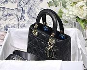 Kitlife Dior Lady Small My ABCDior Bag Cannage Lambskin Black - M8013 - 20x16.5x8 cm - 2