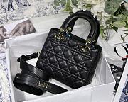 Kitlife Dior Lady Small My ABCDior Bag Cannage Lambskin Black - M8013 - 20x16.5x8 cm - 5