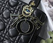 Kitlife Dior Lady Small My ABCDior Bag Cannage Lambskin Black - M8013 - 20x16.5x8 cm - 6