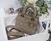 Kitlife Dior Lady Small My ABCDior Bag Cannage Lambskin Grey - M8013 - 20x16.5x8 cm - 1