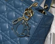 Kitlife Dior Lady Small My ABCDior Bag Cannage Lambskin Blue - M8013 - 20x16.5x8 cm - 6