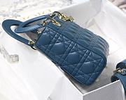 Kitlife Dior Lady Small My ABCDior Bag Cannage Lambskin Blue - M8013 - 20x16.5x8 cm - 5