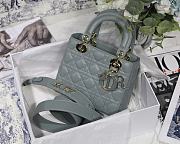 Kitlife Dior Lady Small My ABCDior Bag Cannage Lambskin Gray - M8013 - 20x16.5x8 cm - 1