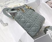 Kitlife Dior Lady Small My ABCDior Bag Cannage Lambskin Gray - M8013 - 20x16.5x8 cm - 6