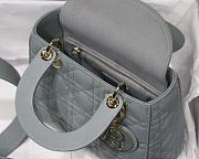 Kitlife Dior Lady Small My ABCDior Bag Cannage Lambskin Gray - M8013 - 20x16.5x8 cm - 4