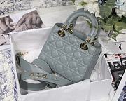 Kitlife Dior Lady Small My ABCDior Bag Cannage Lambskin Gray - M8013 - 20x16.5x8 cm - 2