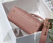 Kitlife Dior Lady Small My ABCDior Bag Cannage Lambskin Pink - M8013 - 20x16.5x8 cm - 6