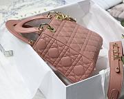 Kitlife Dior Lady Small My ABCDior Bag Cannage Lambskin Pink - M8013 - 20x16.5x8 cm - 5