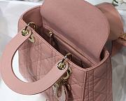 Kitlife Dior Lady Small My ABCDior Bag Cannage Lambskin Pink - M8013 - 20x16.5x8 cm - 3