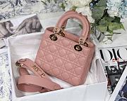 Kitlife Dior Lady Small My ABCDior Bag Cannage Lambskin Pink - M8013 - 20x16.5x8 cm - 4