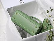 Kitlife Dior Lady Small My ABCDior Bag Cannage Lambskin Green - M8013 - 20x16.5x8 cm - 5