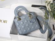 Kitlife Dior Lady Small My ABCDior Bag Cannage Lambskin Cloud Blue - M8013 - 20x16.5x8 cm - 1