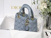 Kitlife Dior Lady Small My ABCDior Bag Cannage Lambskin Cloud Blue - M8013 - 20x16.5x8 cm - 6