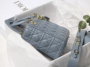 Kitlife Dior Lady Small My ABCDior Bag Cannage Lambskin Cloud Blue - M8013 - 20x16.5x8 cm - 4