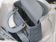 Kitlife Dior Lady Small My ABCDior Bag Cannage Lambskin Cloud Blue - M8013 - 20x16.5x8 cm - 3