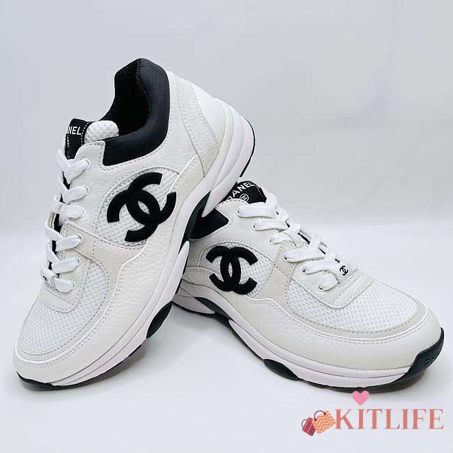 Kitlife Chanel Low Top Logo White Sneakers - 1