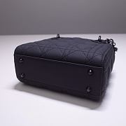 Kitlife Dior Mini Lady Ultramatte Cannage Calfskin Black - 17x15x7cm - 5