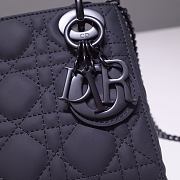 Kitlife Dior Mini Lady Ultramatte Cannage Calfskin Black - 17x15x7cm - 2