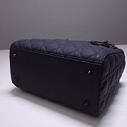 Kitlife Dior Medium Lady Ultramatte Cannage Calfskin Black - 24x20x11cm - 6