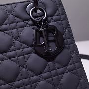 Kitlife Dior Medium Lady Ultramatte Cannage Calfskin Black - 24x20x11cm - 3