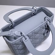 Kitlife Dior Medium Lady Ultramatte Cannage Calfskin Grey - 24x20x11cm - 4