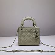 Kitlife Dior Mini Lady Ultramatte Cannage Calfskin Avocado Green - 17x15x7cm - 1