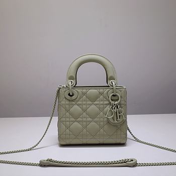 Kitlife Dior Mini Lady Ultramatte Cannage Calfskin Avocado Green - 17x15x7cm