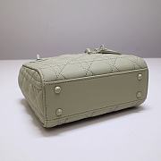 Kitlife Dior Mini Lady Ultramatte Cannage Calfskin Avocado Green - 17x15x7cm - 6