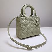 Kitlife Dior Medium Lady Ultramatte Cannage Calfskin BlackAvocado Green - 24x20x11cm - 2