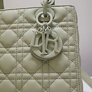 Kitlife Dior Medium Lady Ultramatte Cannage Calfskin BlackAvocado Green - 24x20x11cm - 4