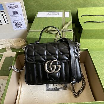 Kitlife Gucci GG Marmont Flap Bag Black - 583571 -21x15.5x8cm