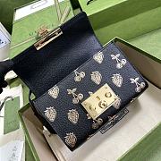 Kitlife Gucci Padlock small berry shoulder bag Black Leather - 409487 - 20x12.5x8cm - 3