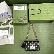 Kitlife Gucci Padlock small berry shoulder bag Black Leather - 409487 - 20x12.5x8cm - 2