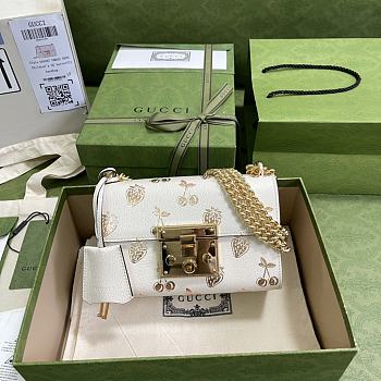 Kitlife Gucci Padlock small berry shoulder bag White Leather - 409487 - 20x12.5x8cm