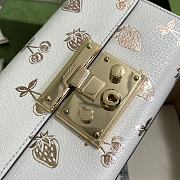 Kitlife Gucci Padlock small berry shoulder bag White Leather - 409487 - 20x12.5x8cm - 3