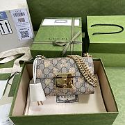 Kitlife Gucci Padlock small berry shoulder bag Beige/ebony GG Supreme canvas Leather - 409487 - 20x12.5x8cm  - 1