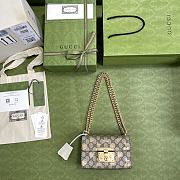 Kitlife Gucci Padlock small berry shoulder bag Beige/ebony GG Supreme canvas Leather - 409487 - 20x12.5x8cm  - 4