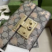 Kitlife Gucci Padlock small berry shoulder bag Beige/ebony GG Supreme canvas Leather - 409487 - 20x12.5x8cm  - 6