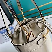 Kitlife Gucci Horsebit 1955 Small Bucket Bag White - 637115 - 16x14x14cm - 6